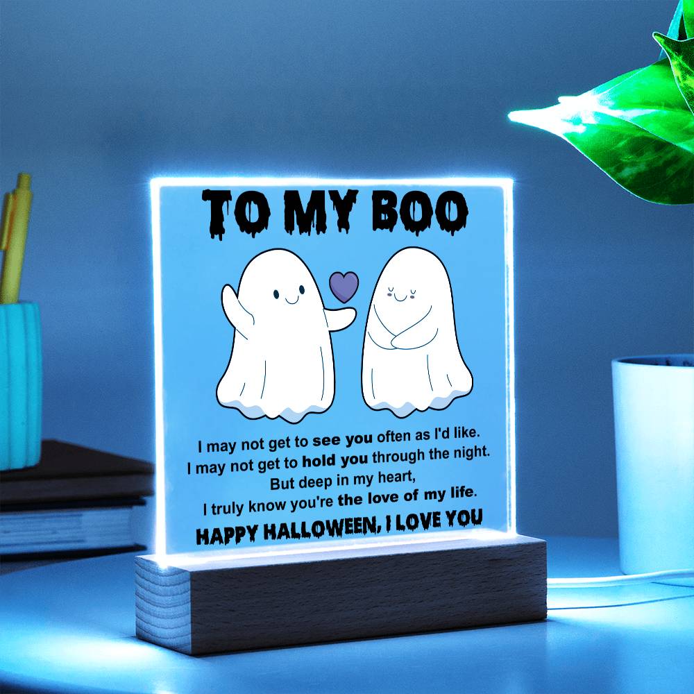 To My Boo - Halloween-Themed Acrylic Display Centerpiece