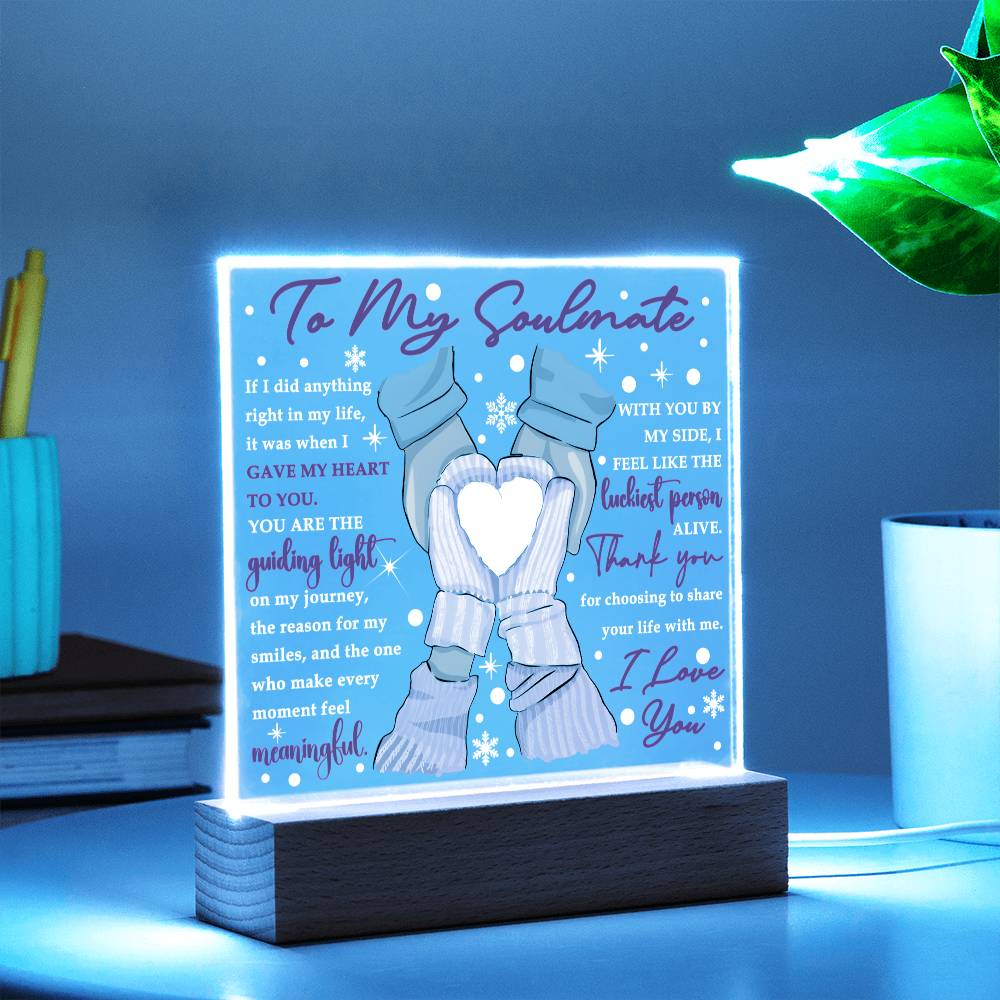 By My Side - Christmas-Themed Acrylic Display Centerpiece For Soulmate