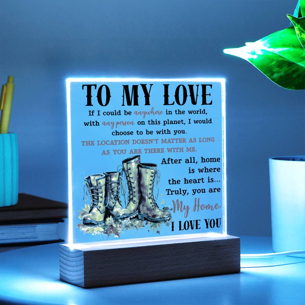 My Love My Home - Thanksgiving-Themed Acrylic Display Centerpiece For Your Love