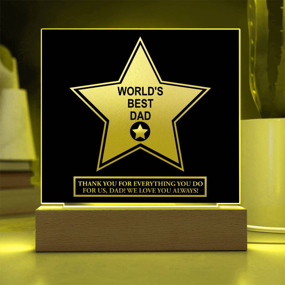 Walk Of Fame - Acrylic Display Centerpiece For Dad