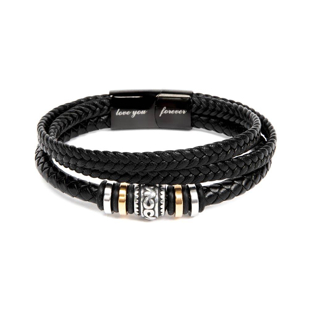 Your Love Shows Us The Way - Vegan Leather Bracelet For Dad