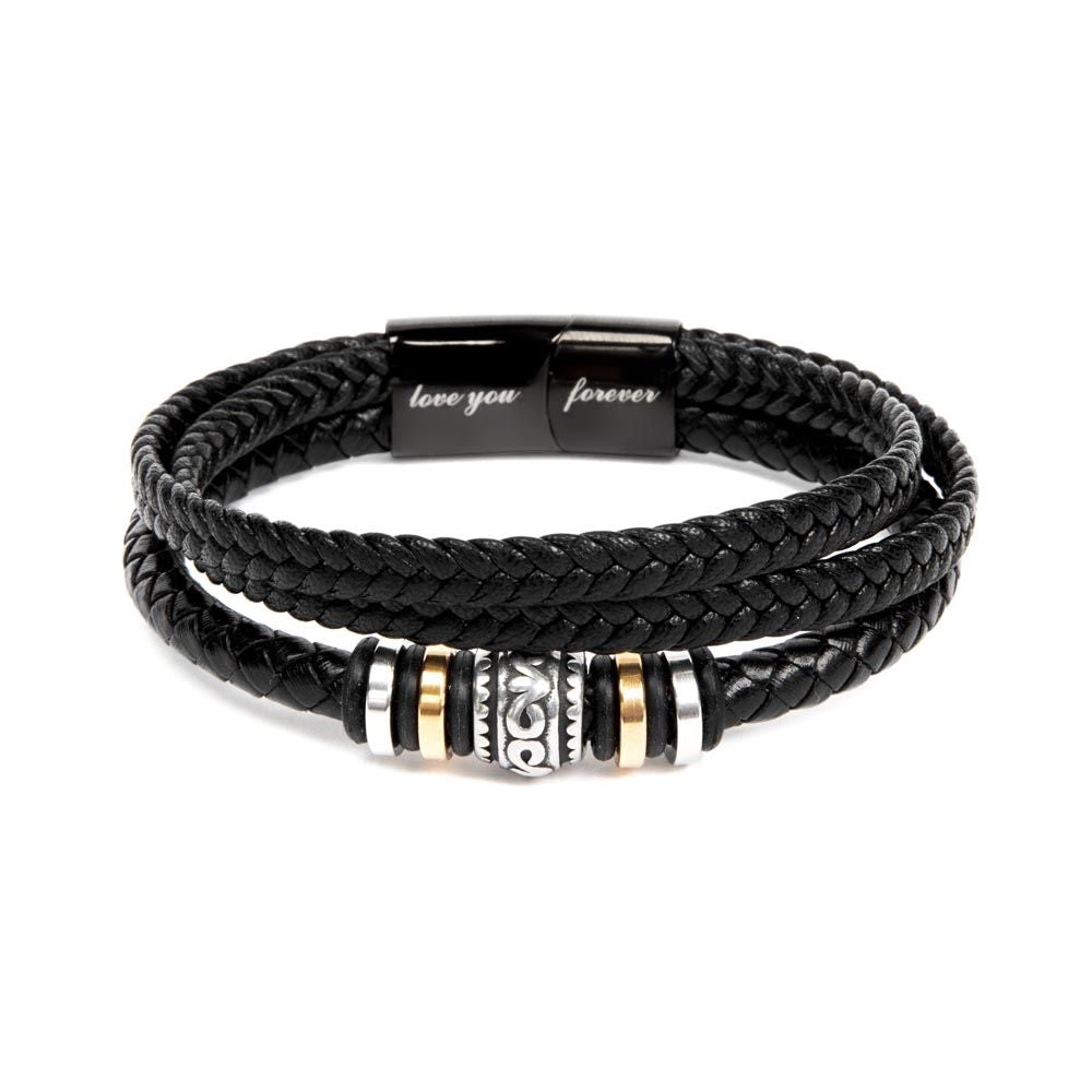 Through My Eyes - Vegan Leather Bracelet For Dad