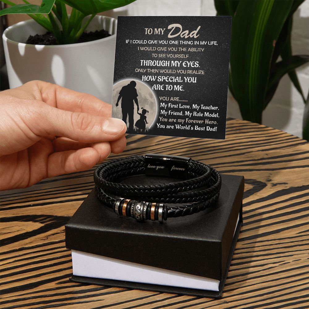 My Forever Hero - Vegan Leather Bracelet For Dad