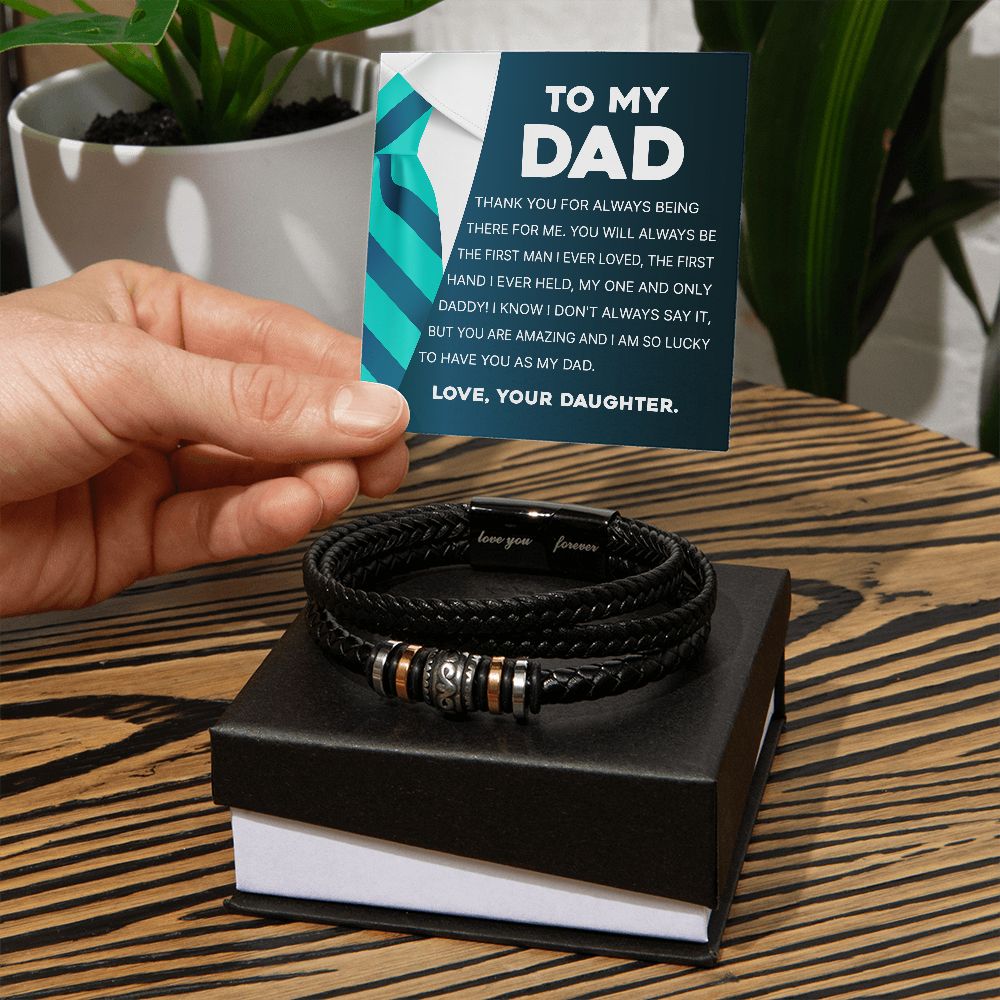First Man I Ever Loved - Vegan Leather Bracelet For Dad