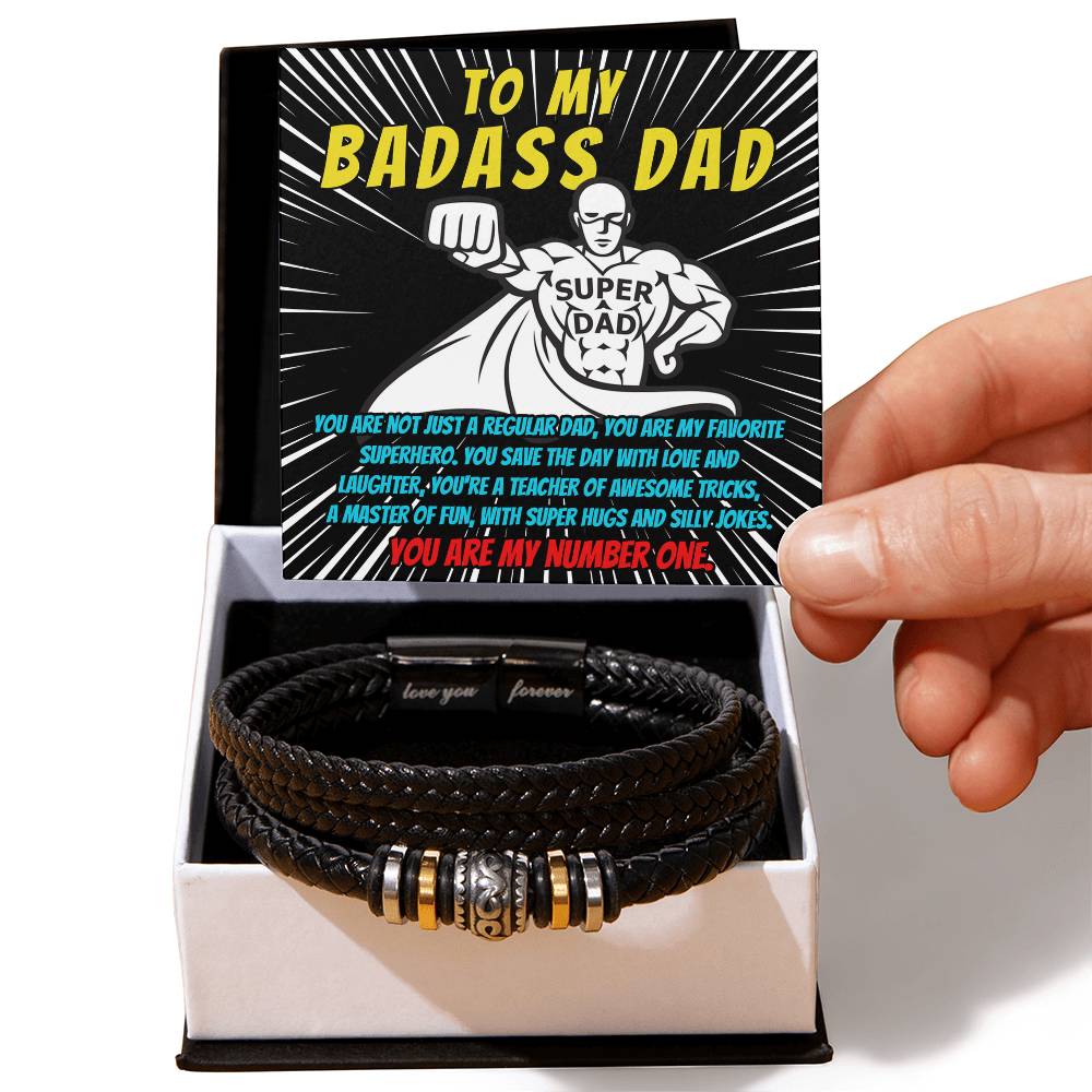 Not Just A Regular Dad - Vegan Leather Bracelet For Dad