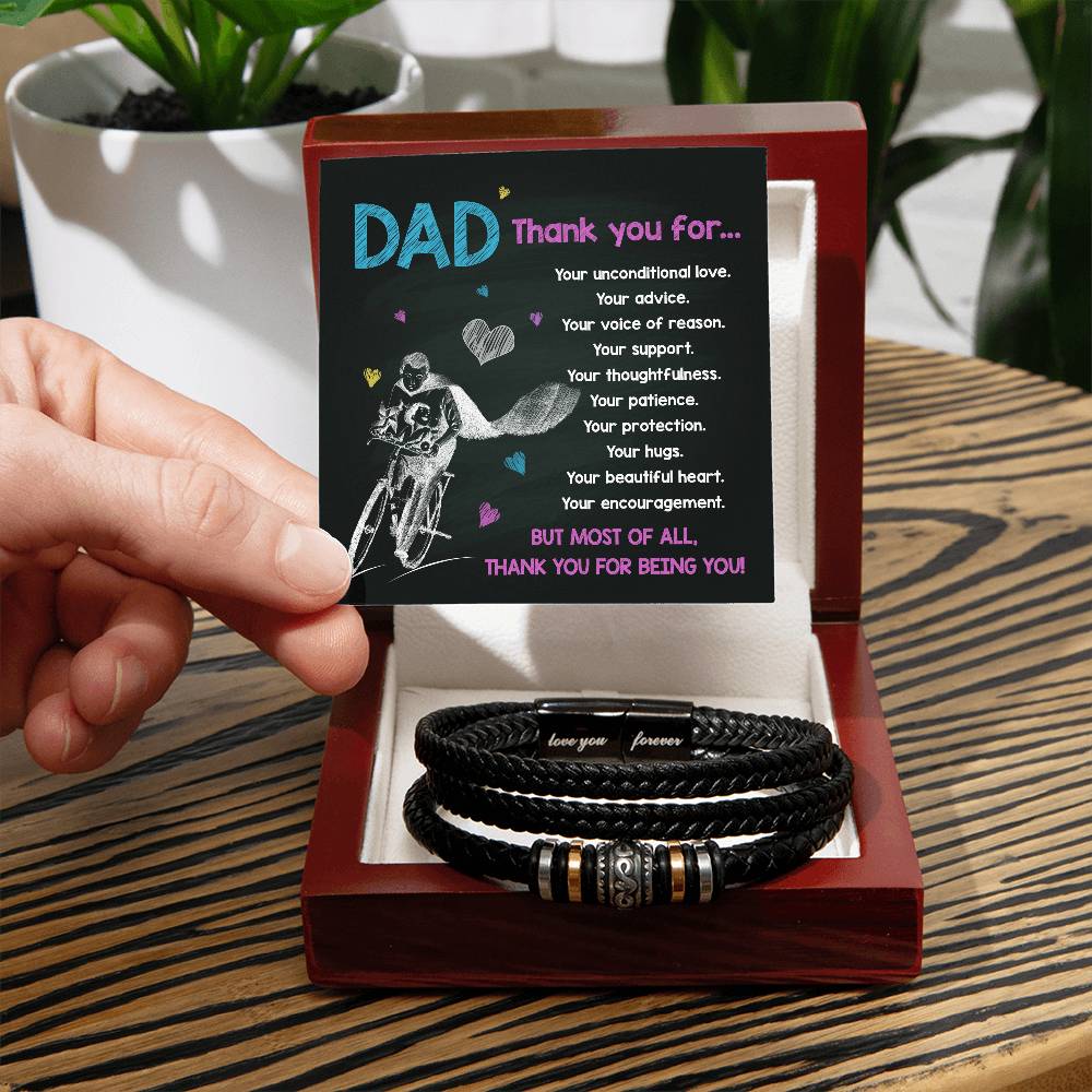 For Being You - Vegan Leather Bracelet For Dad