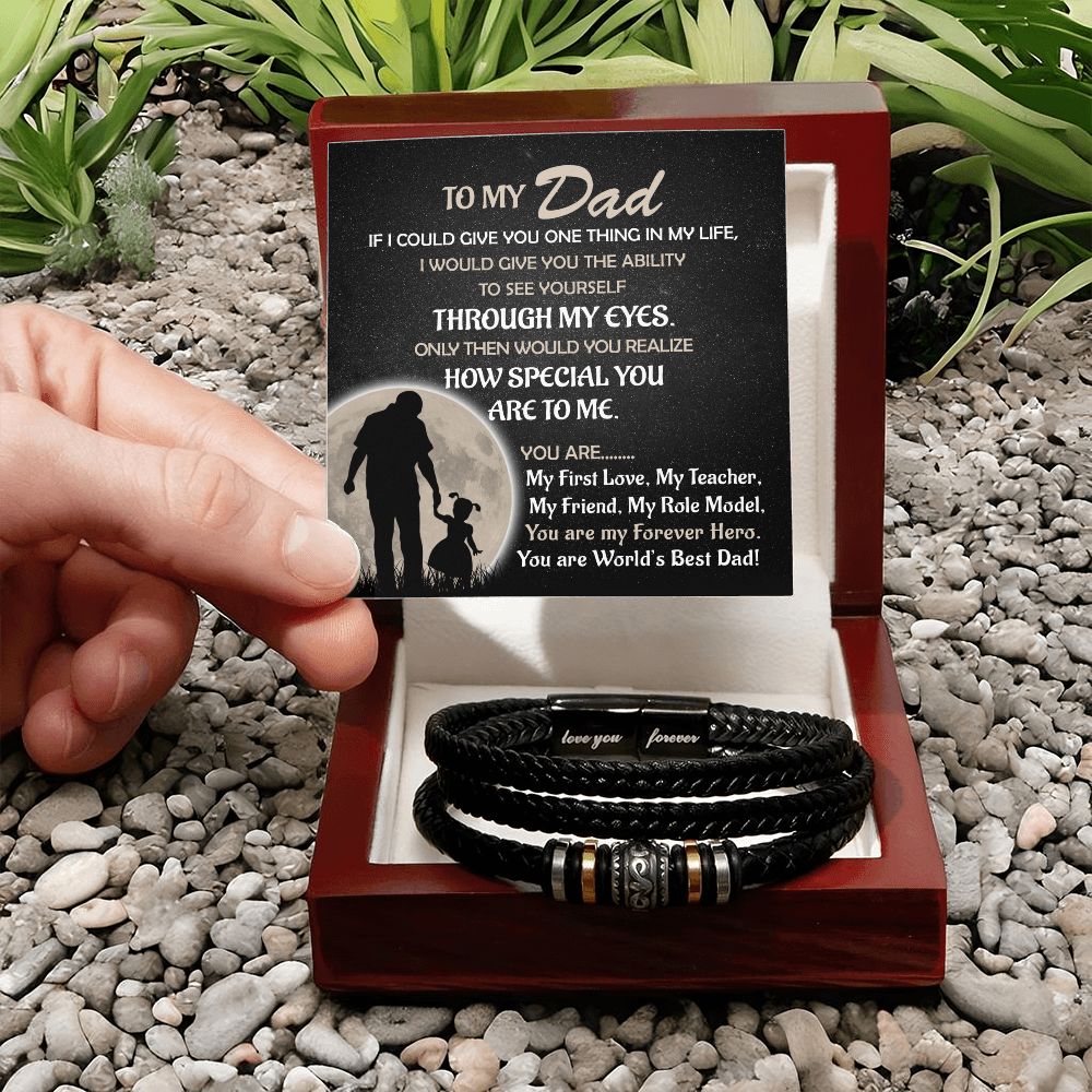 My Forever Hero - Vegan Leather Bracelet For Dad