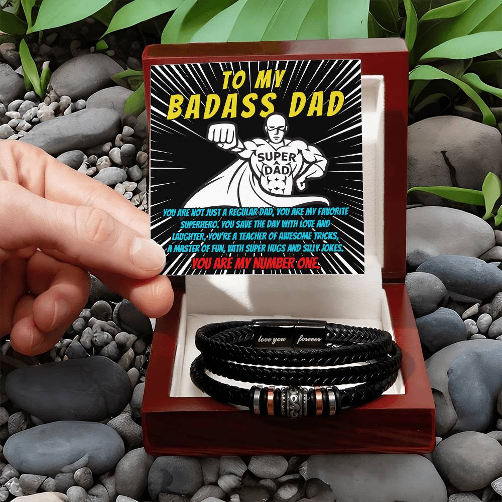 Not Just A Regular Dad - Vegan Leather Bracelet For Dad