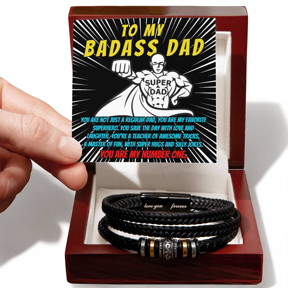 Not Just A Regular Dad - Vegan Leather Bracelet For Dad