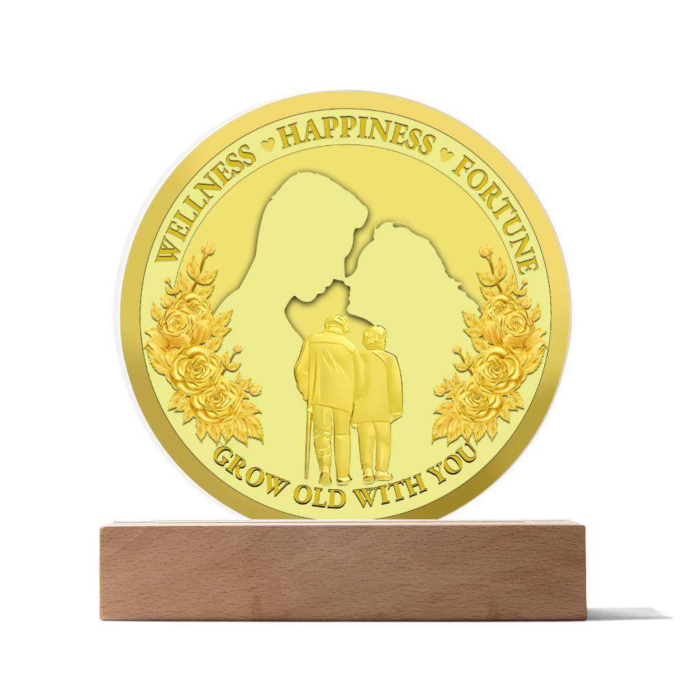 Grow Old With You - Acrylic Display Centerpiece For Soulmate