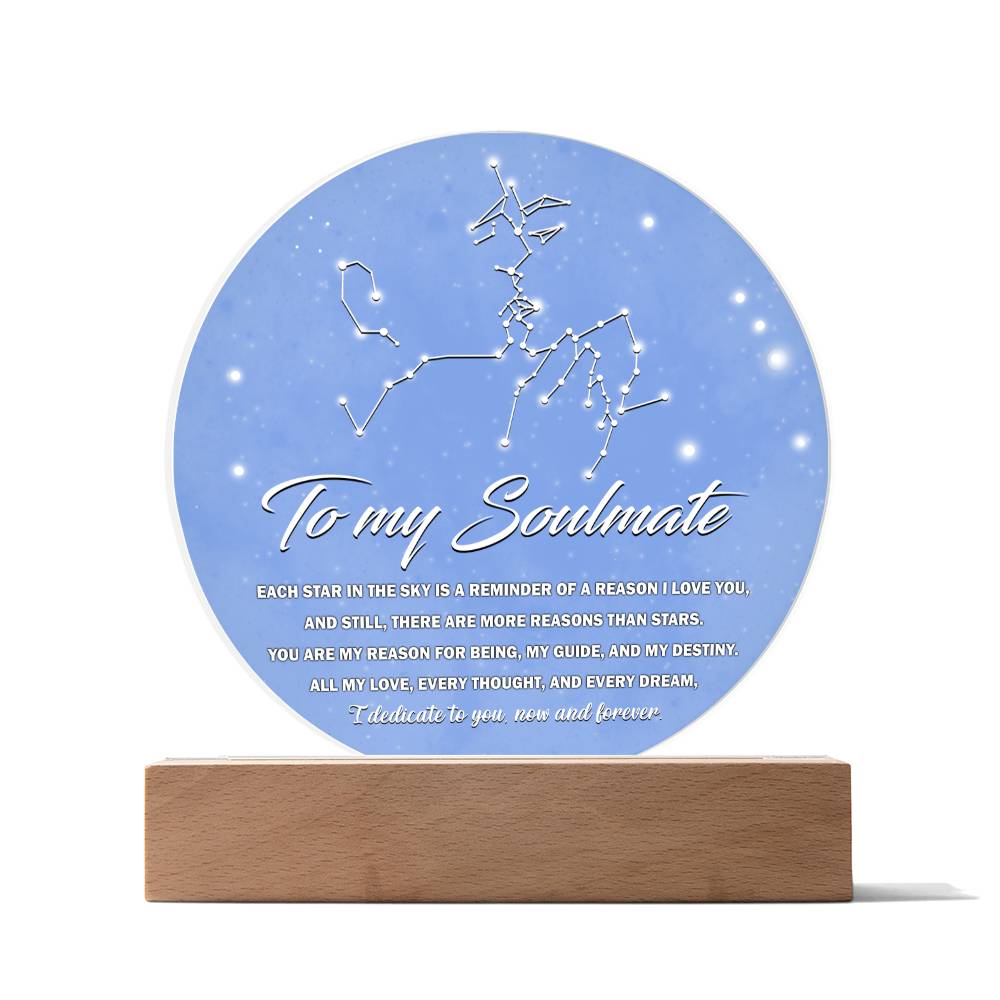 Each Star In The Sky - Acrylic Display Centerpiece For Soulmate