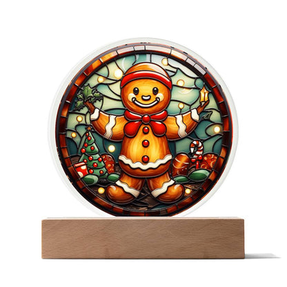 Merry Gingerbread - Christmas-Themed Acrylic Display Centerpiece