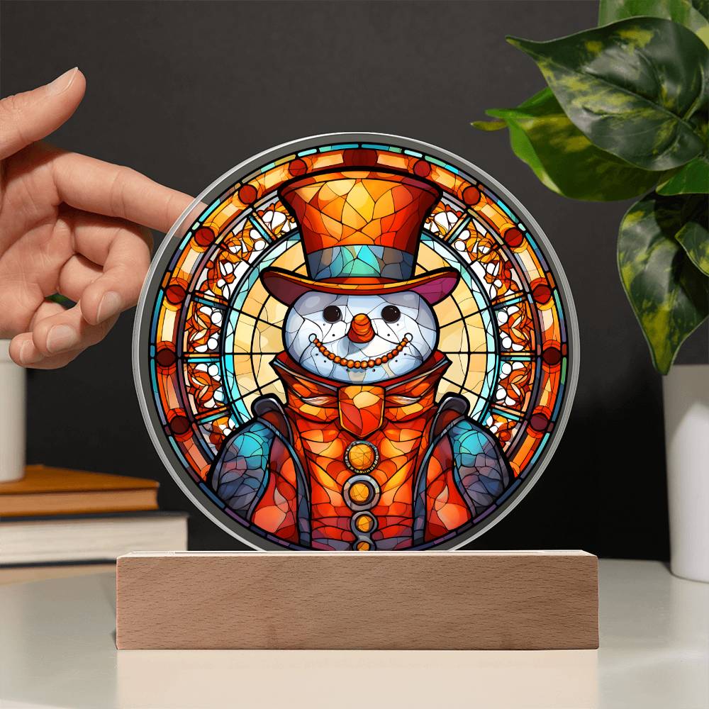 Snowman - Christmas-Themed Acrylic Display Centerpiece