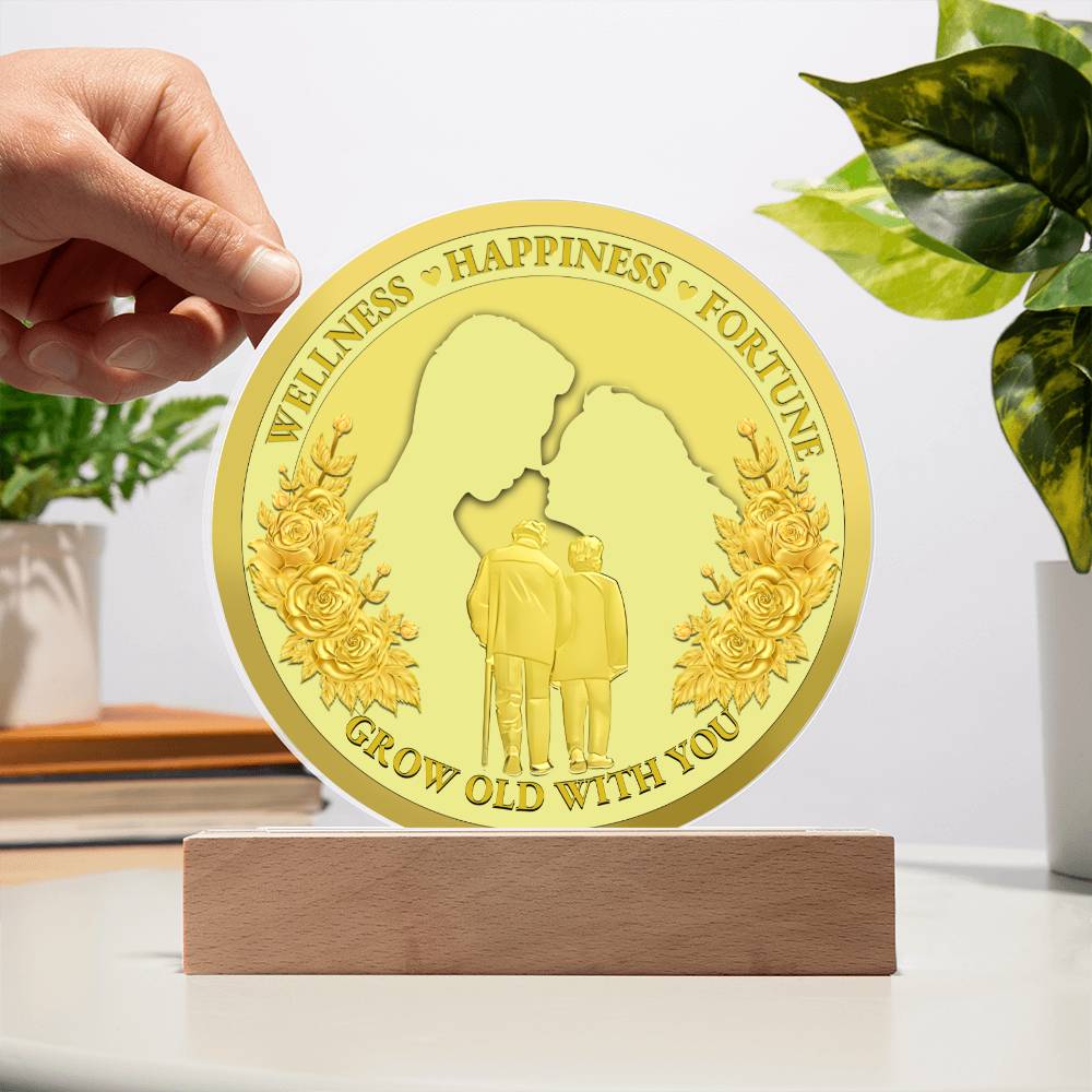 Grow Old With You - Acrylic Display Centerpiece For Soulmate