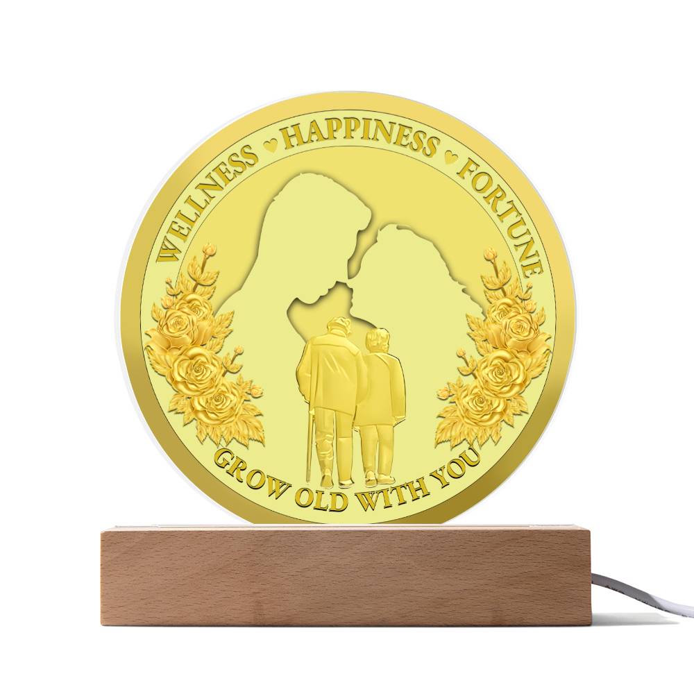 Grow Old With You - Acrylic Display Centerpiece For Soulmate