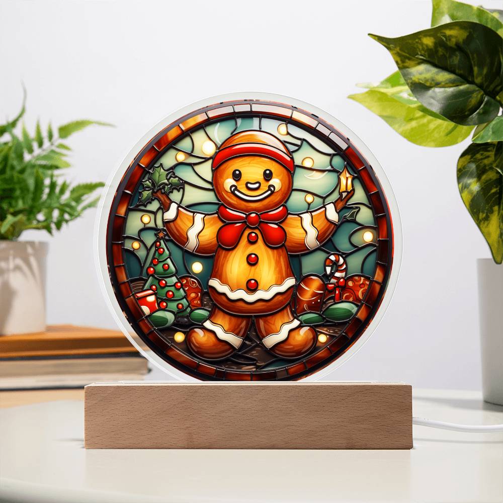 Merry Gingerbread - Christmas-Themed Acrylic Display Centerpiece