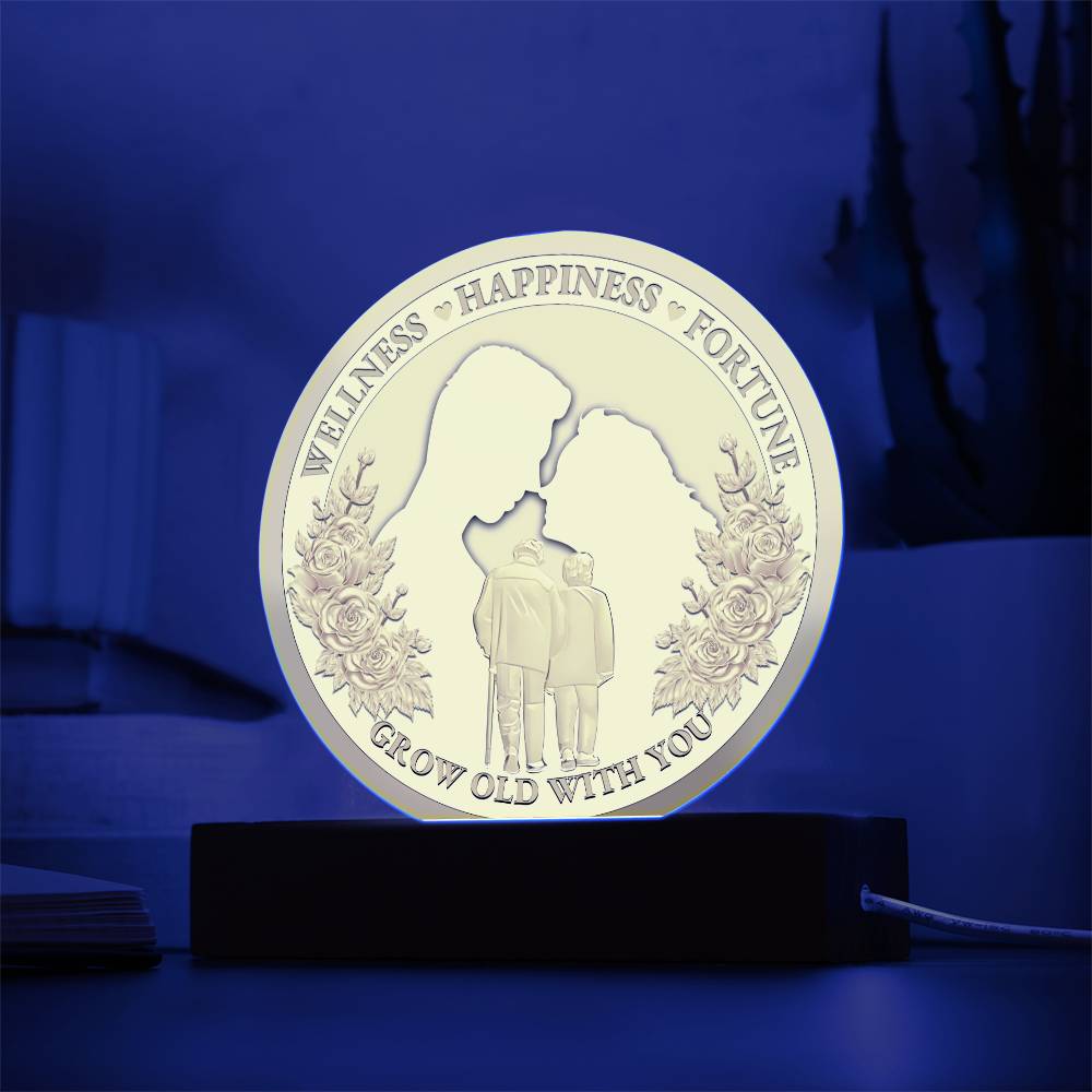 Grow Old With You - Acrylic Display Centerpiece For Soulmate