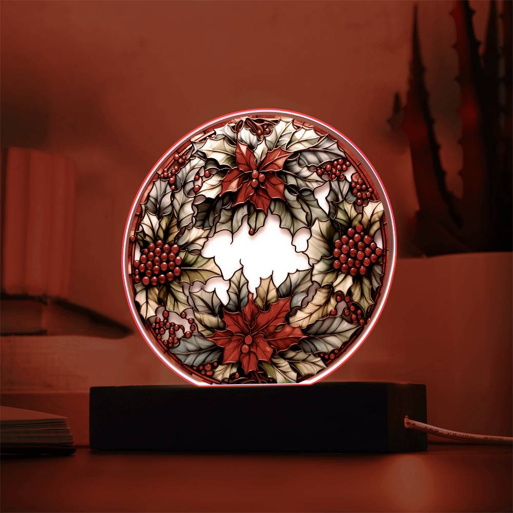 Christmas Wreath - Christmas-Themed Acrylic Display Centerpiece