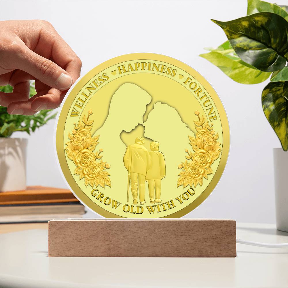 Grow Old With You - Acrylic Display Centerpiece For Soulmate