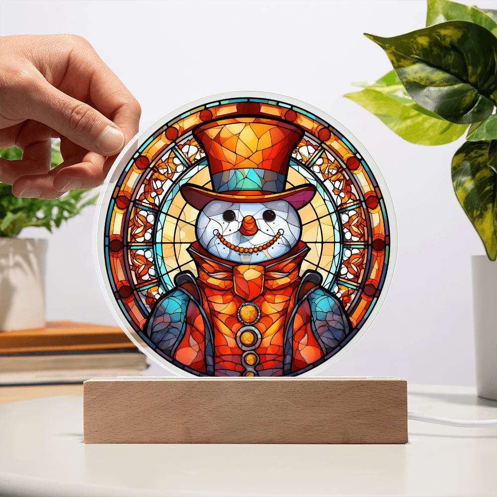 Snowman - Christmas-Themed Acrylic Display Centerpiece