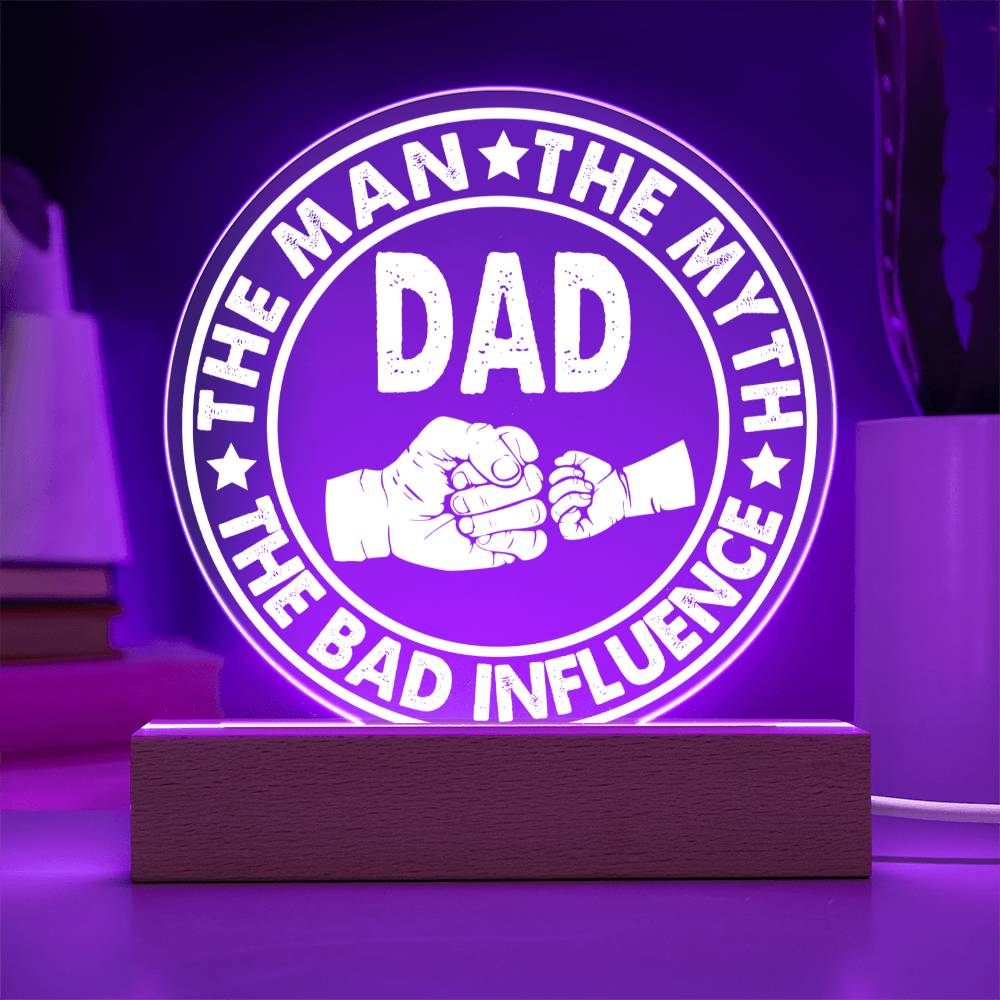 The Man - Circle Acrylic Display Centerpiece For Dad