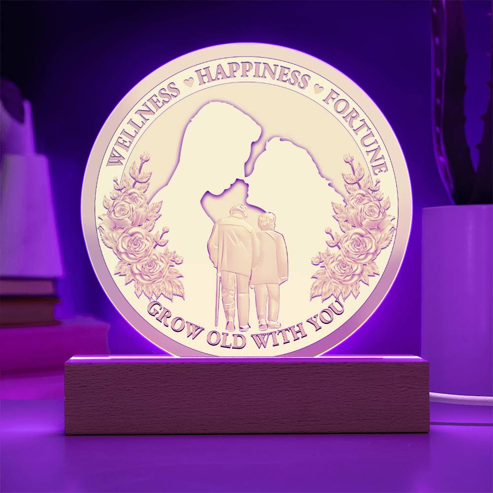 Grow Old With You - Acrylic Display Centerpiece For Soulmate