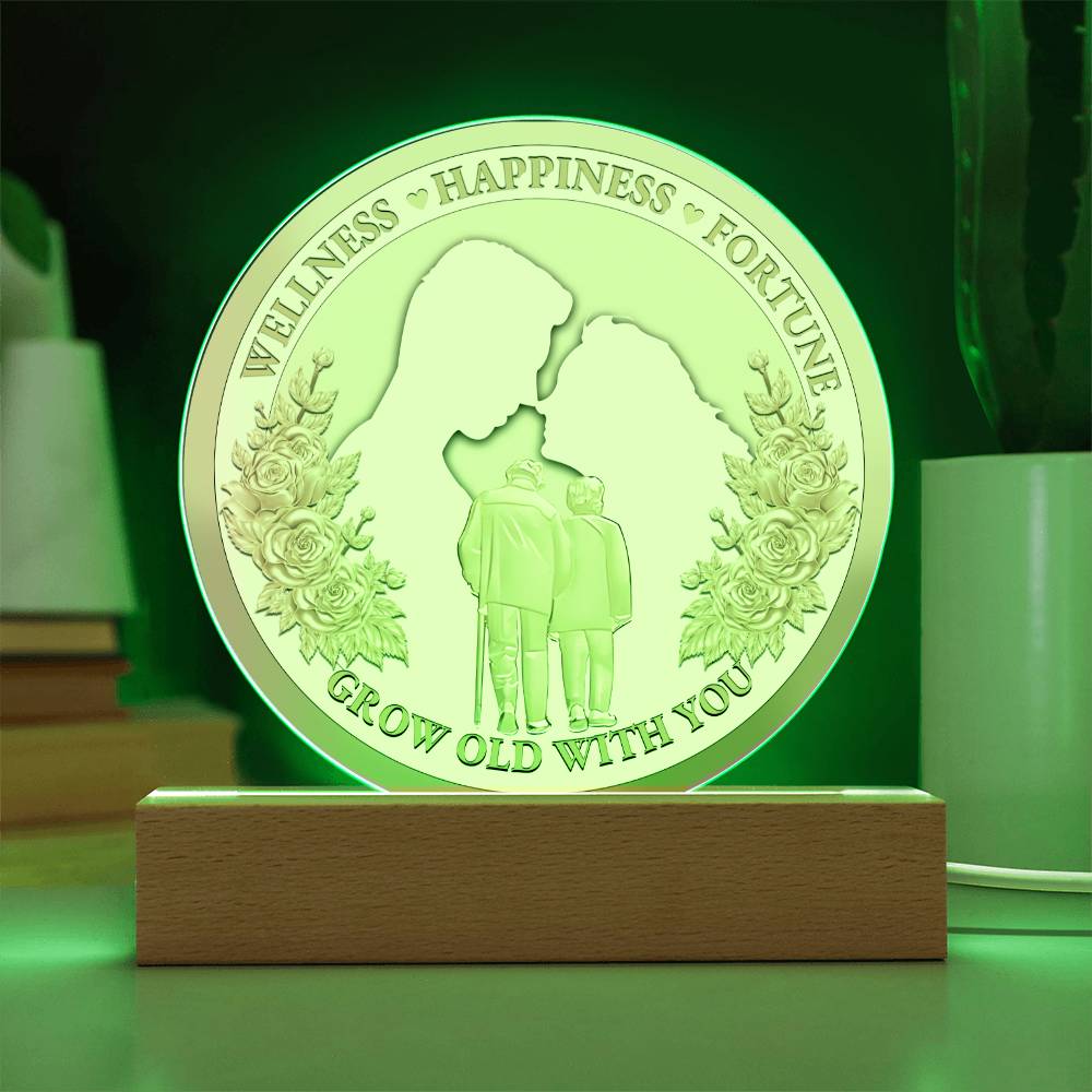 Grow Old With You - Acrylic Display Centerpiece For Soulmate