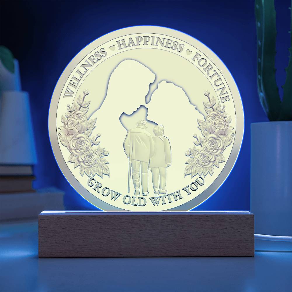 Grow Old With You - Acrylic Display Centerpiece For Soulmate