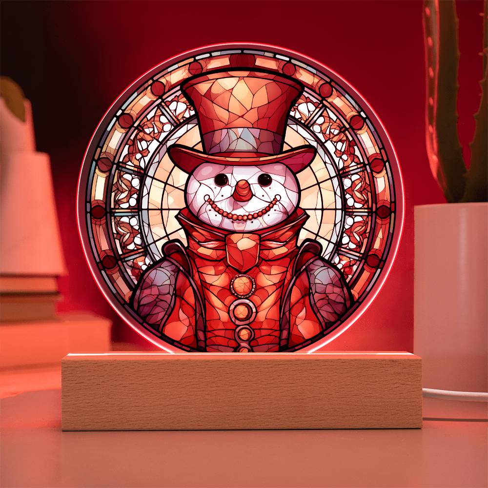 Snowman - Christmas-Themed Acrylic Display Centerpiece