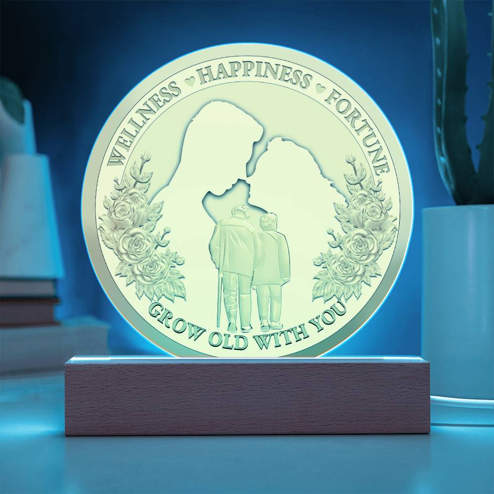 Grow Old With You - Acrylic Display Centerpiece For Soulmate