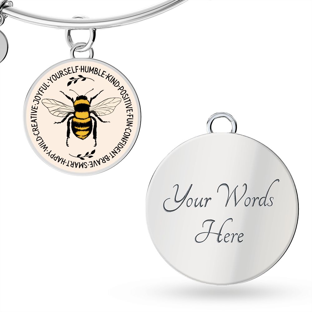 "Bee Something" Inspirational Graphic Bangle
