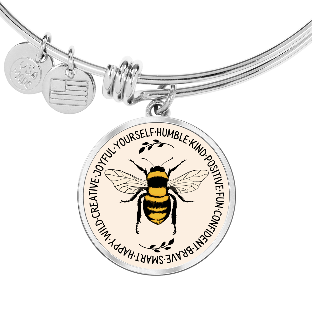 "Bee Something" Inspirational Graphic Bangle
