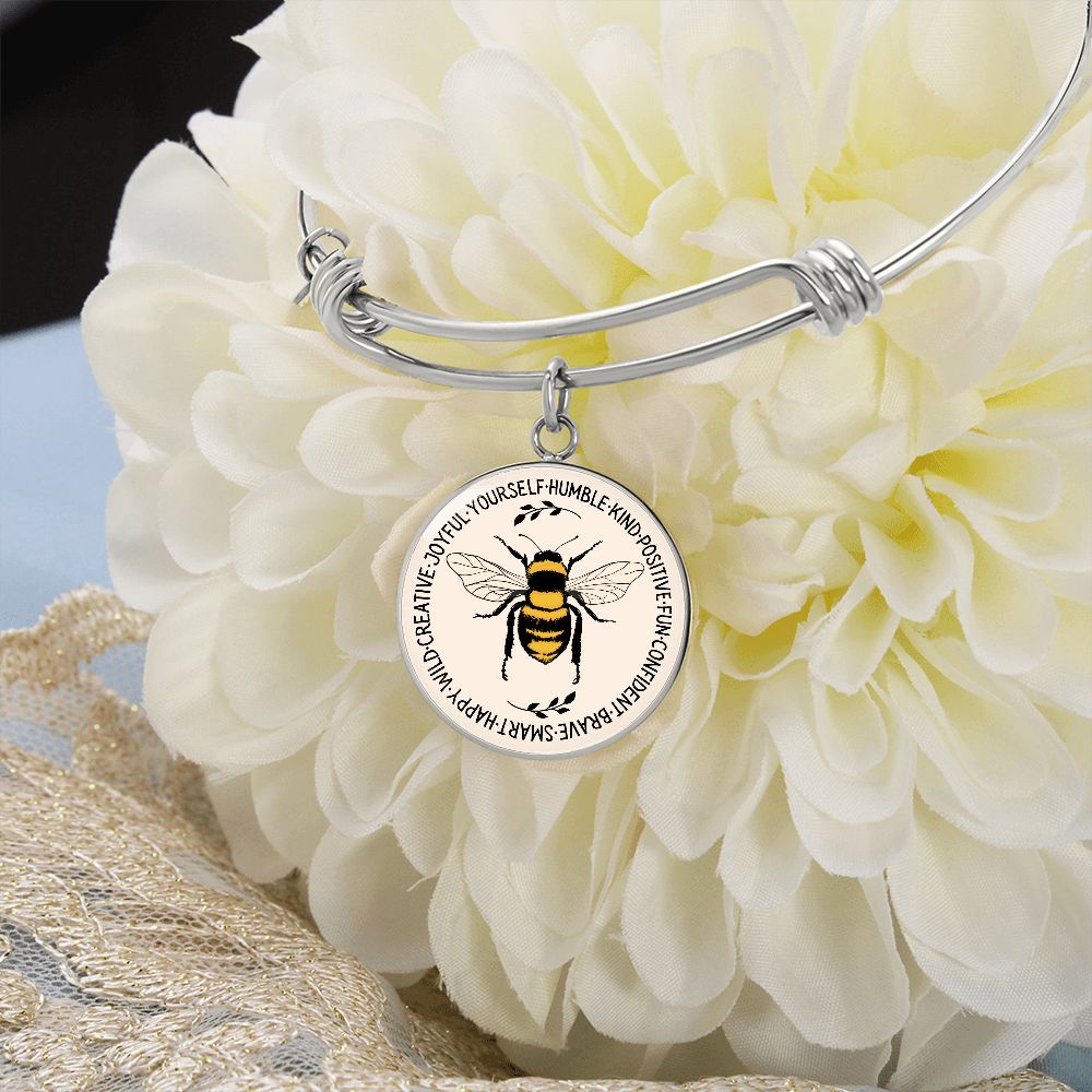 "Bee Something" Inspirational Graphic Bangle