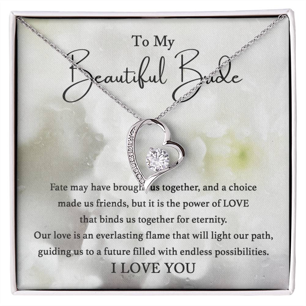 An Everlasting Flame - Forever Love Necklace For Bride