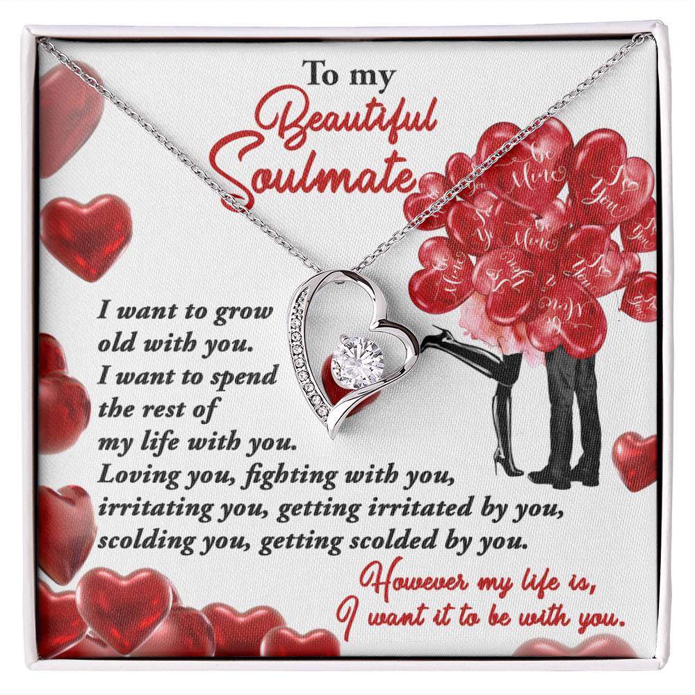 To Grow Old With You - Forever Love Necklace For Soulmate
