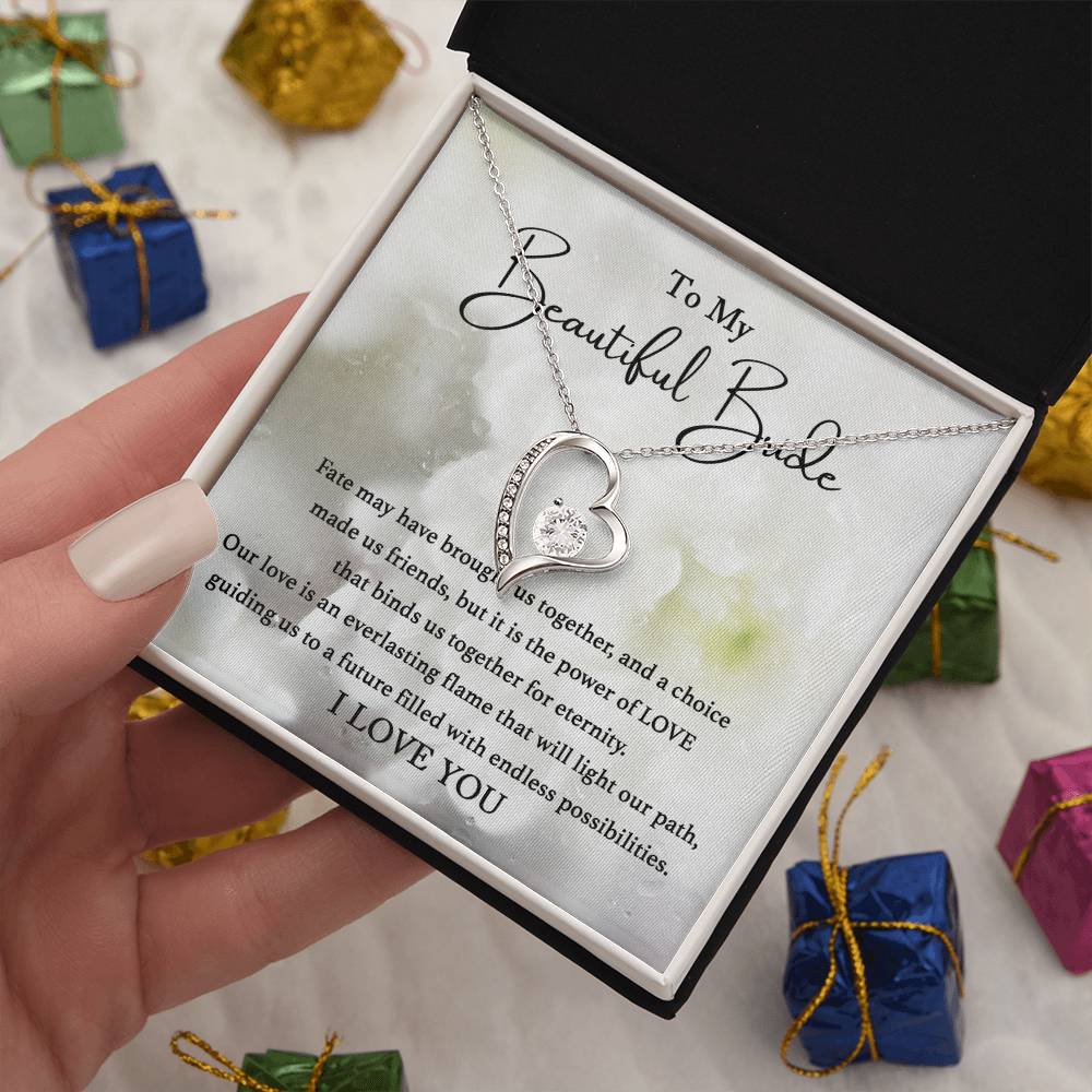 An Everlasting Flame - Forever Love Necklace For Bride