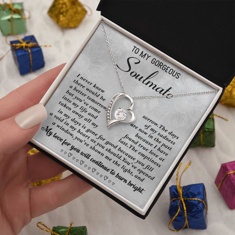 My Love For You Will Continue To Burn Bright - Forever Love Necklace For Soulmate