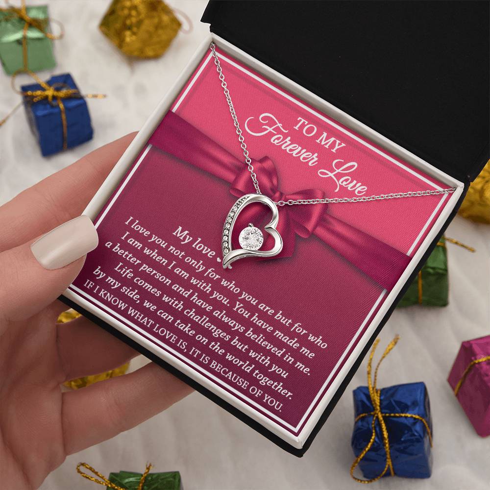 Taking On The World Together - Forever Love Necklace For My Love