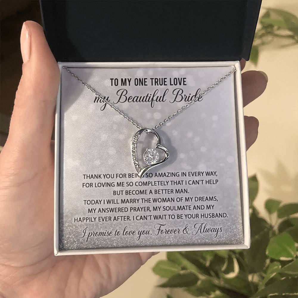 Can't Wait To Be Your Husband - Forever Love Necklace For Bride