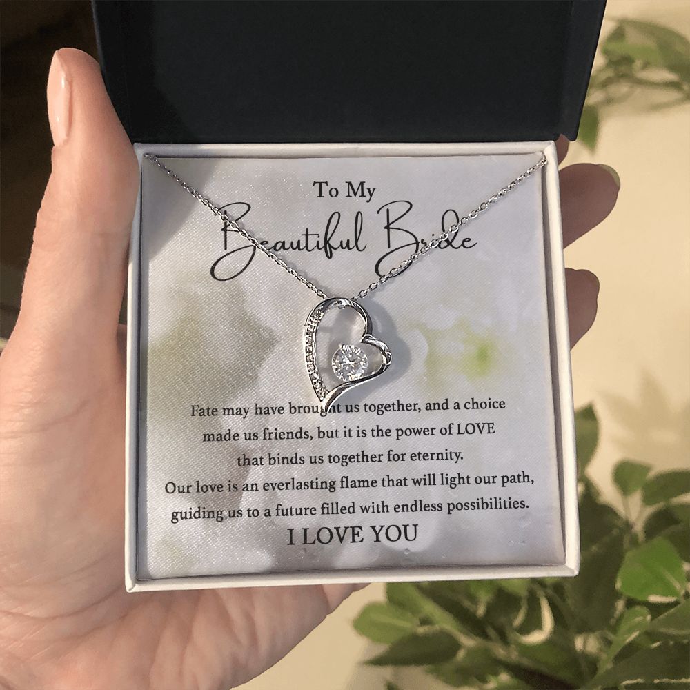 An Everlasting Flame - Forever Love Necklace For Bride