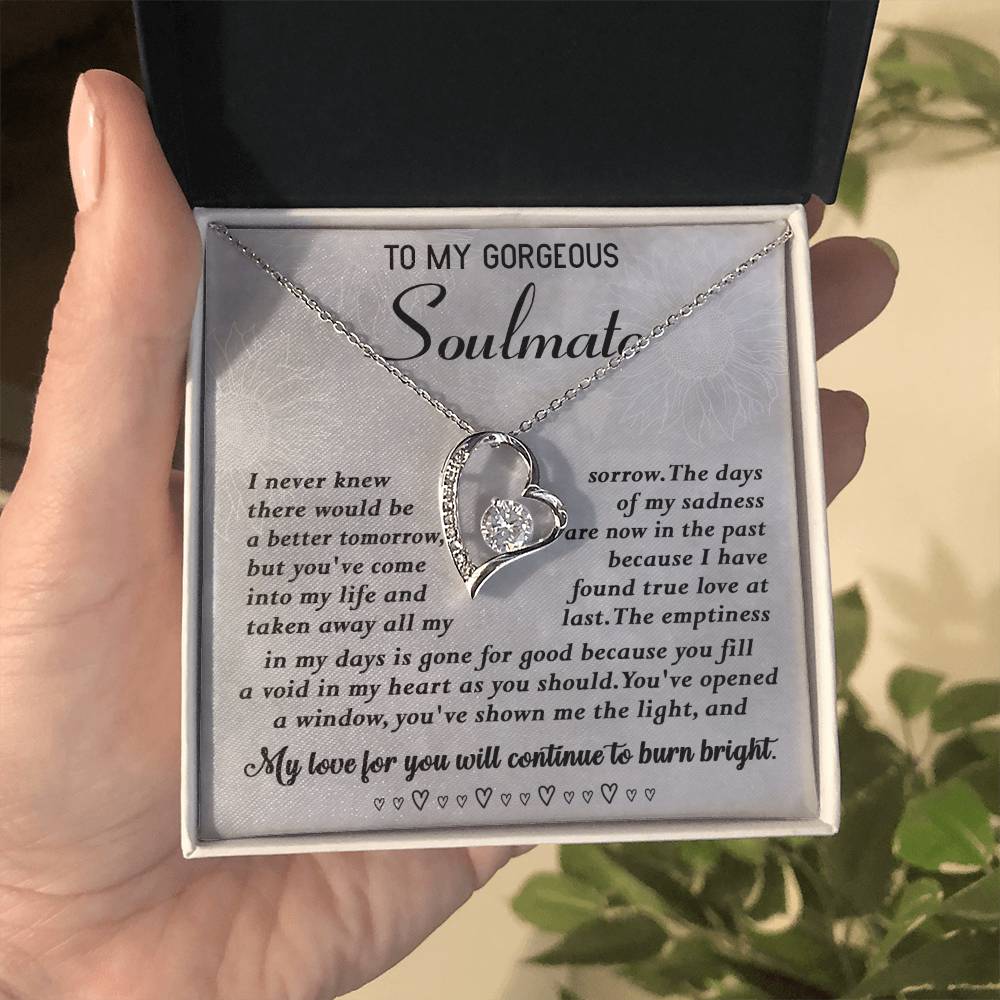 My Love For You Will Continue To Burn Bright - Forever Love Necklace For Soulmate