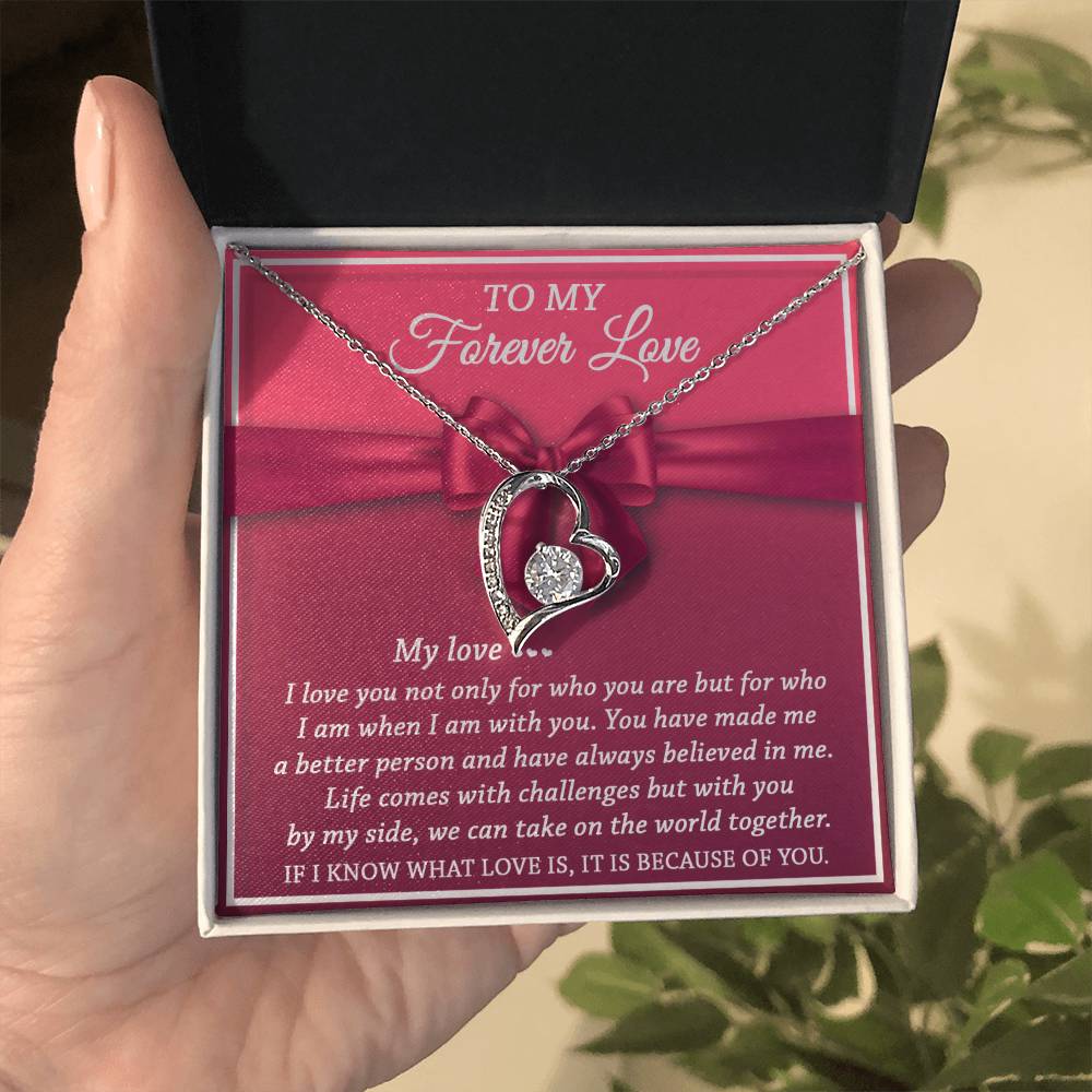 Taking On The World Together - Forever Love Necklace For My Love