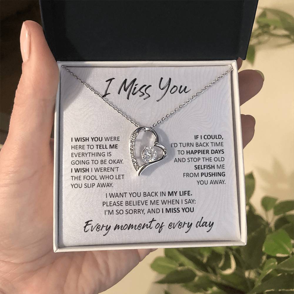 I Miss You - Forever Love Necklace For Your Special Someone