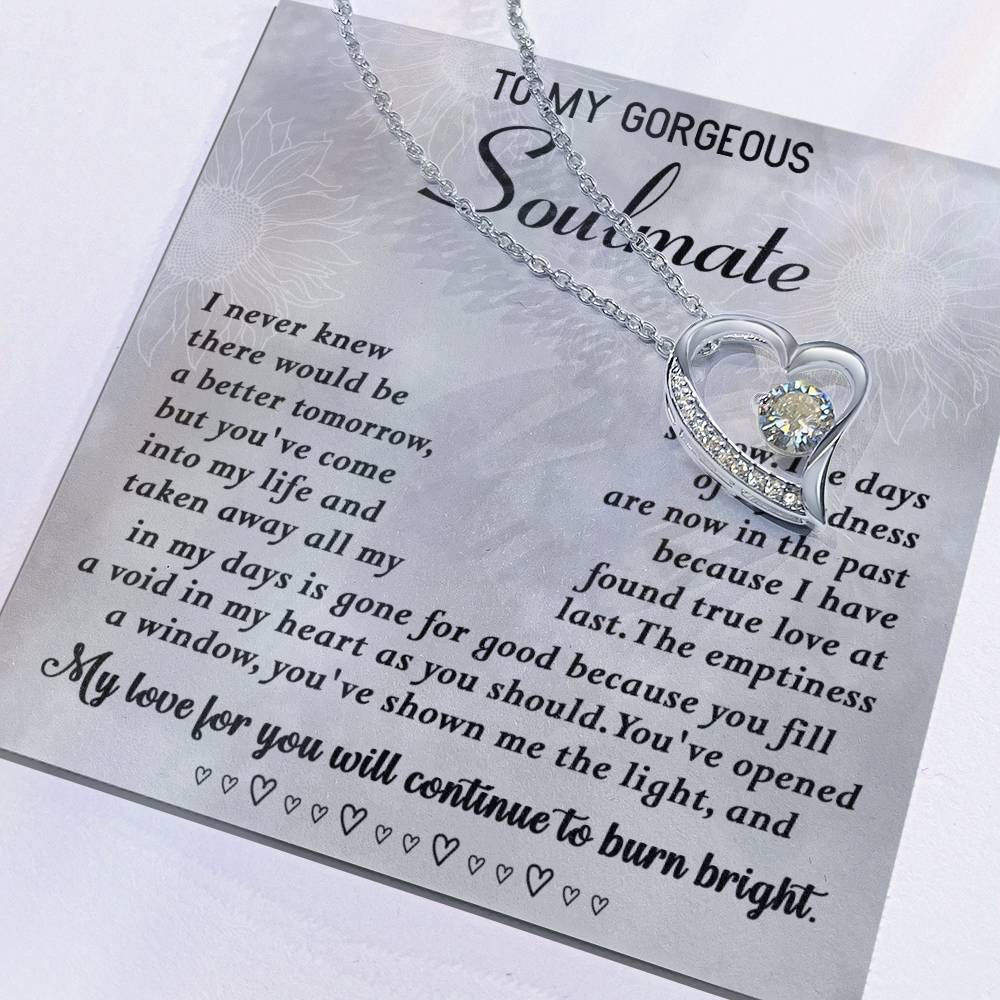 My Love For You Will Continue To Burn Bright - Forever Love Necklace For Soulmate