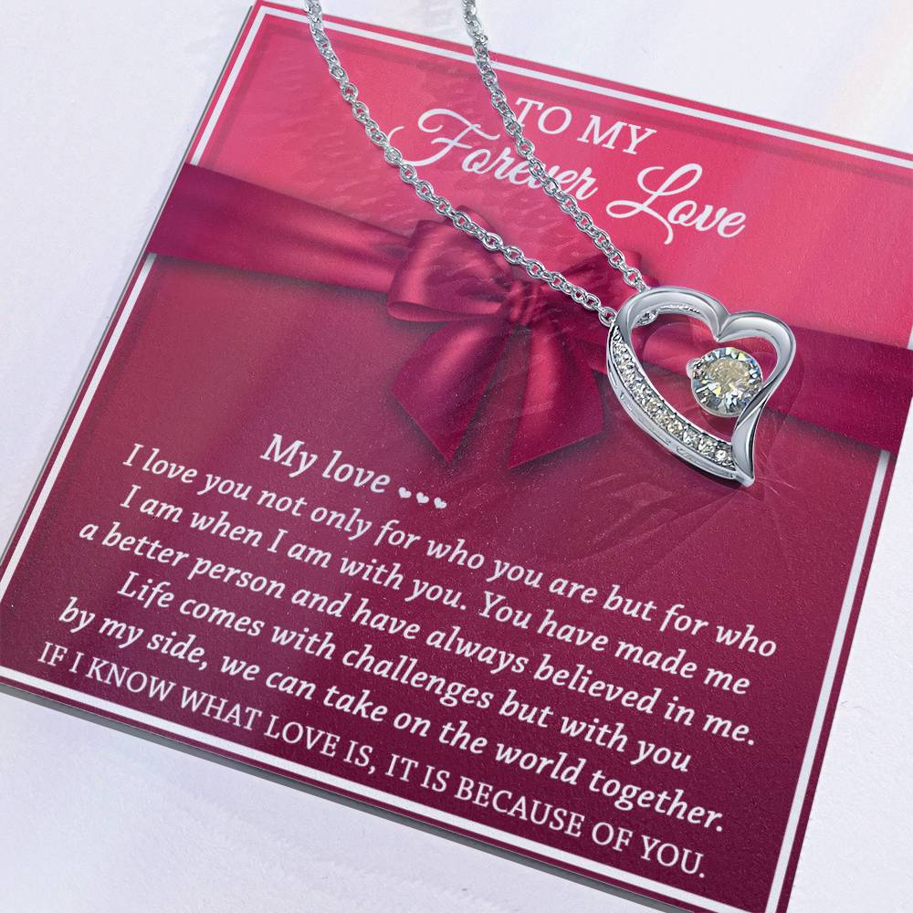 Taking On The World Together - Forever Love Necklace For My Love