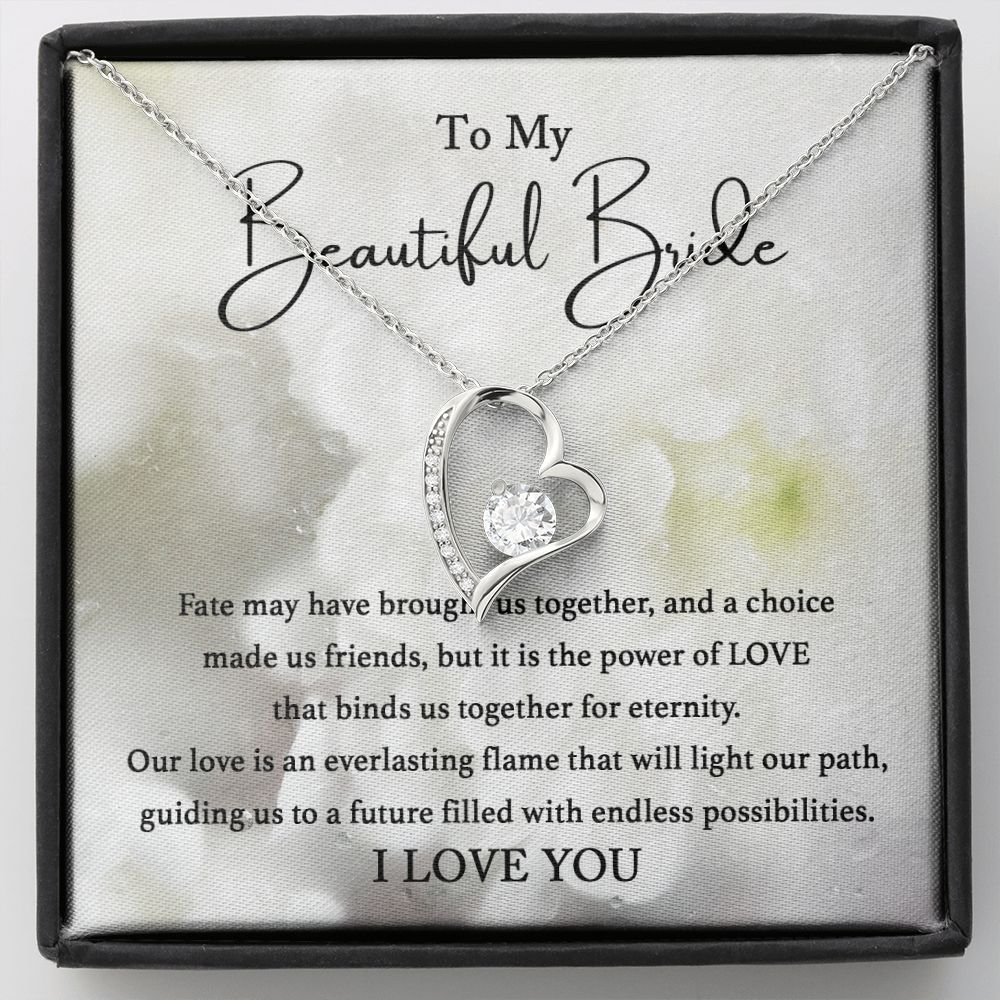An Everlasting Flame - Forever Love Necklace For Bride