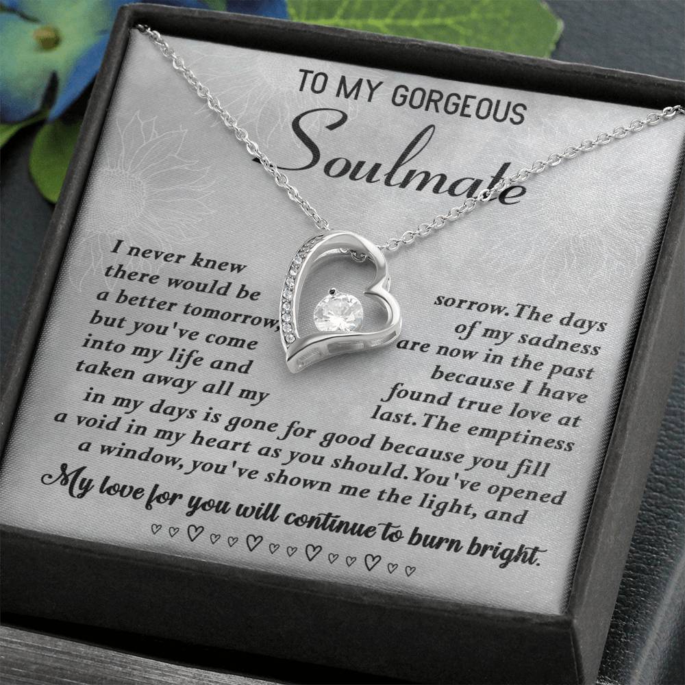 My Love For You Will Continue To Burn Bright - Forever Love Necklace For Soulmate