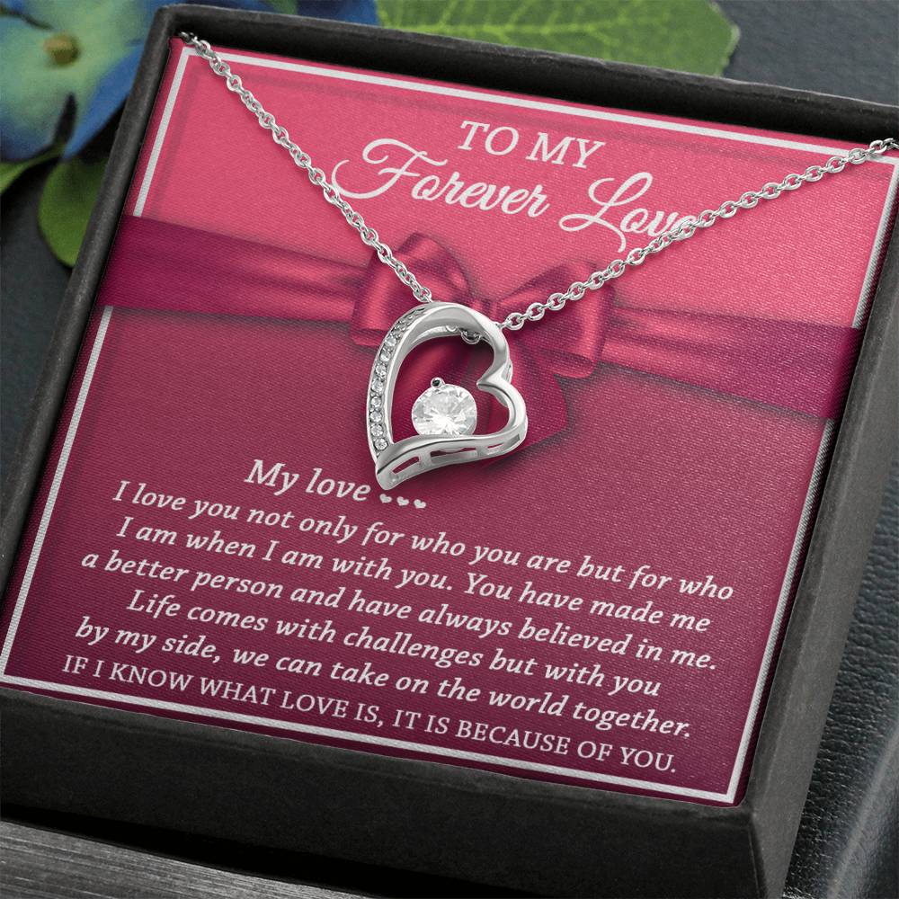 Taking On The World Together - Forever Love Necklace For My Love