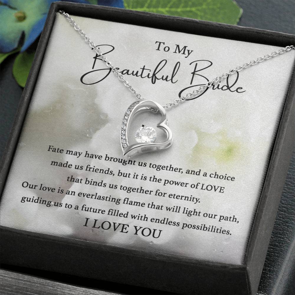 An Everlasting Flame - Forever Love Necklace For Bride