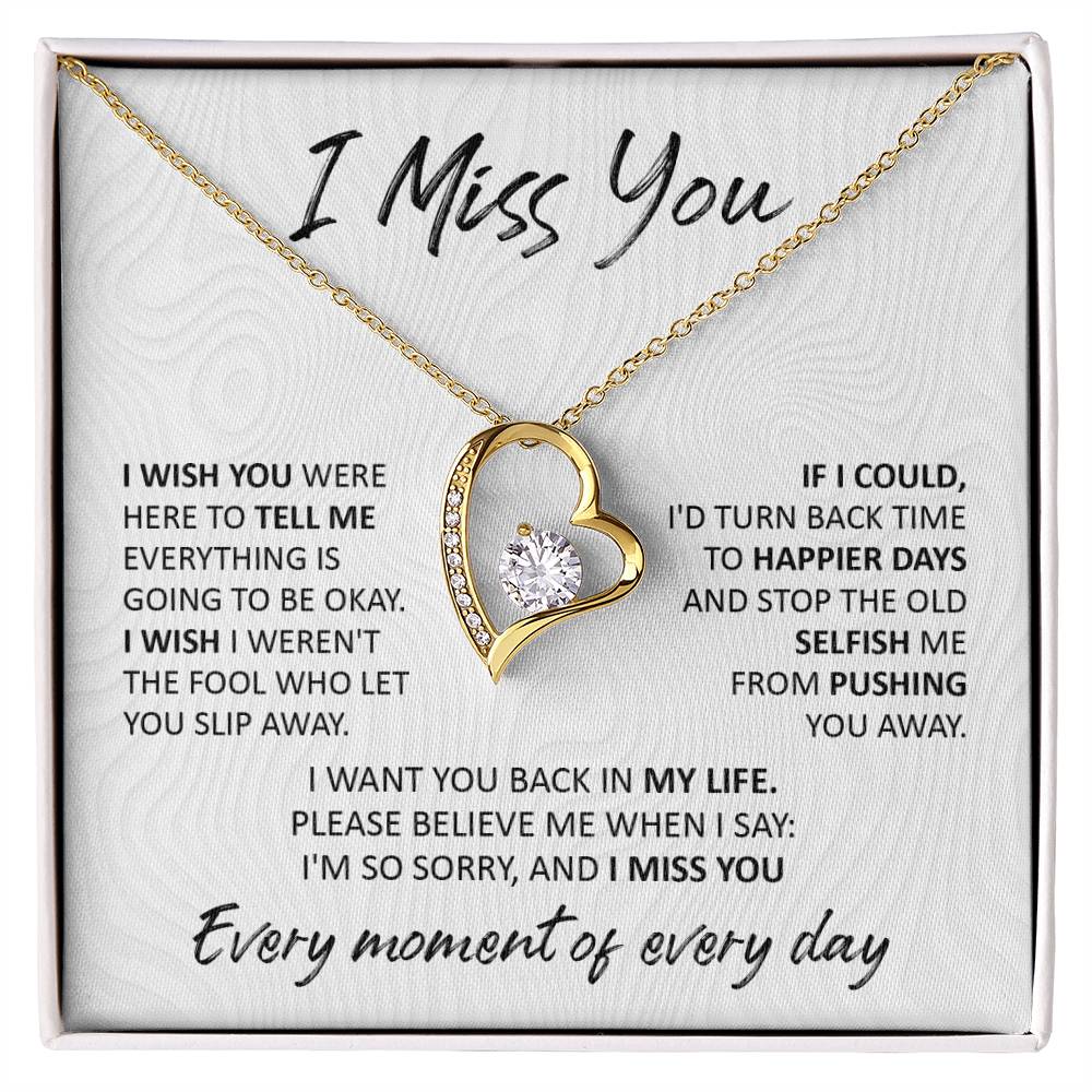 I Miss You - Forever Love Necklace For Your Special Someone